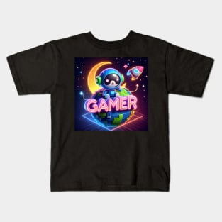 Gamer In Space Kids T-Shirt